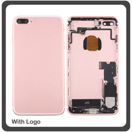 OEM HQ Apple Iphone 7 Plus Back Battery Cover- Housing Καπάκι Μπαταρίας- Σασί + Πλαινά πλήκτρα Side Keys + Θήκη Κάρτας Sim Holder Pink