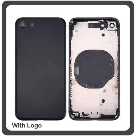 ​OEM HQ Apple Iphone 8, 8g Back Battery Cover Middle Frame- Housing Καπάκι Μπαταρίας- Σασί + Πλαινά πλήκτρα Side Keys + Θήκη Κάρτας Sim Holder Black