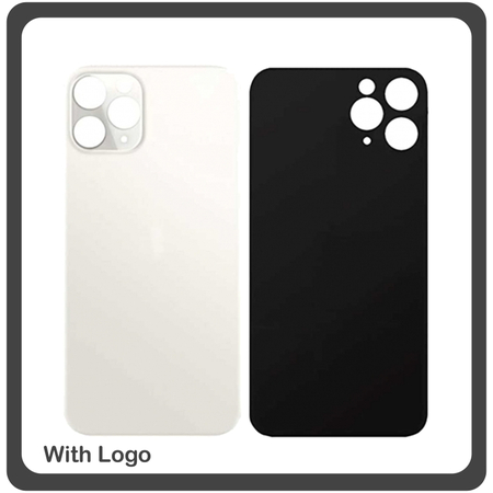 OEM HQ for Apple Iphone 11 Pro Max, Iphone11 Pro Max (A2218, A2161, A2220) Rear Back Battery Cover with Camera Big Hole Πίσω Κάλυμμα Πλάτη Καπάκι Μπαταρίας White Άσπρο (Premium A+)