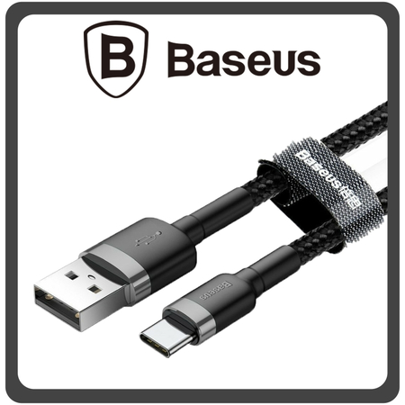 Baseus Cafule Braided USB 2A Cable USB-C Male - USB-A Male Μαύρο 2m (CATKLF-CG1)