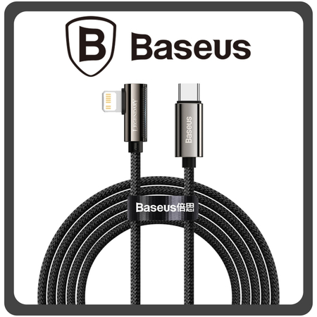 Baseus Legend Braided / Angle (90°) USB-C to Lightning Cable 20W Black Μαύρο 100cm (CATLCS-01)