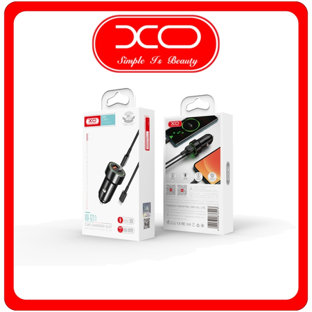 XO Φορτιστής Αυτοκινήτου Μαύρο Συνολικής Έντασης 3 A Με μία Θύρα USB Μαζί με Καλώδιο Lightning TZ11​