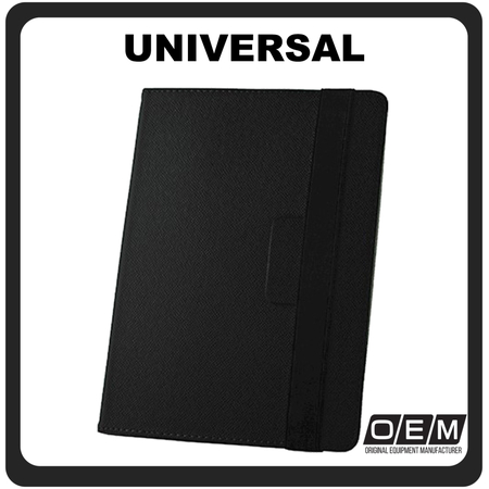 Θήκη Book Universal, Leather Δερματίνη For Tablets 10" Flip Cover Black Μαύρο