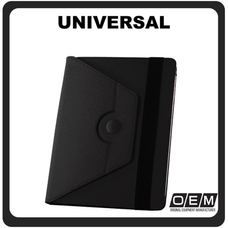 Θήκη Book Universal, Leather Δερματίνη For Tablets 7-8" Flip Black-Gray