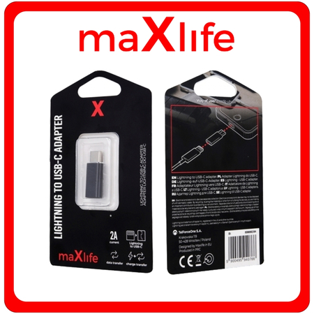 Maxlife Αντάπτορας-Μετατροπέας USB-C Male σε Lightning Female​