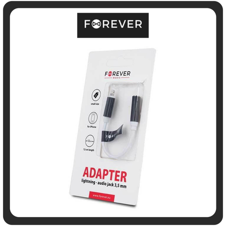 Forever Αντάπτορας-Μετατροπέας Lightning Male Σε 3.5mm Female Black Μαύρο