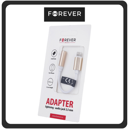 Forever Αντάπτορας-Μετατροπέας Lightning Male Σε 3.5mm Female Gold Χρυσό