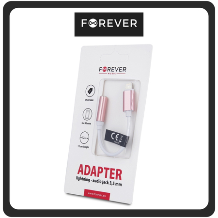 Forever Αντάπτορας-Μετατροπέας Lightning Male σε 3.5mm Female Pink Gold Ροζ Χρυσό