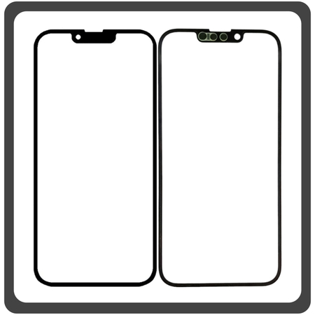 HQ OEM Συμβατό Για Apple iPhone 14 Plus (A2886, A2632, A2885) Premium Aftermarket Front Glass For Refurbished Μπροστινό Τζαμάκι Για Ανακατασκευή Black Μαύρο (Grade AAA+++)