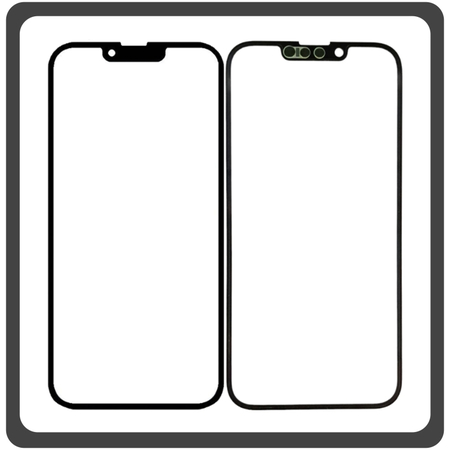 HQ OEM Συμβατό Για Apple iPhone 14 (A2882, A2649, A2881) Premium Aftermarket Front Glass For Refurbished Μπροστινό Τζαμάκι Για Ανακατασκευή Black Μαύρο (Grade AAA+++)