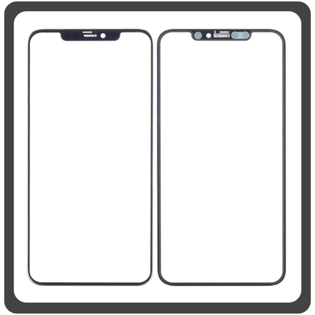 Γνήσια Original Apple iPhone 11 Pro Max, iPhone 11 ProMax (A2218, A2161, A2220, iPhone12.5) Aftermarket Front Glass For Refurbished Μπροστινό Τζαμάκι Για Ανακατασκευή + Frame Πλαίσιο Black Μαύρο