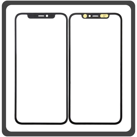 Γνήσια Original Apple iPhone 11 Pro, iPhone 11Pro (A2215, A2160, A2217, iPhone12,3) Aftermarket Front Glass For Refurbished Μπροστινό Τζαμάκι Για Ανακατασκευή + Frame Πλαίσιο Black Μαύρο