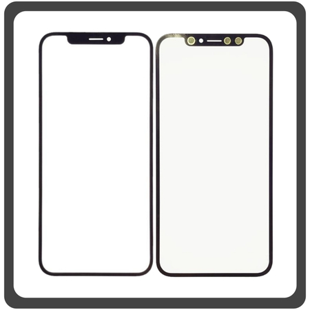 iPhone XS (A2097, A1920) Copy Original Front Glass For Refurbished Μπροστινό Τζαμάκι Για Ανακατασκευή + Frame Πλαίσιο Black Μαύρο (Ref By Apple)