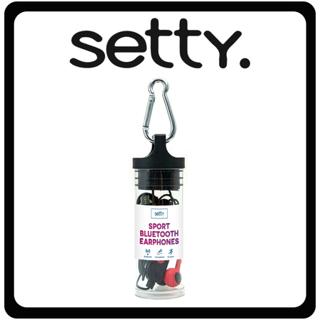 Setty Sport In-ear Bluetooth Handsfree Ακουστικά Red Κόκκινα