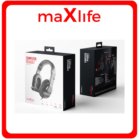 Maxlife MXHH-01 Over Ear Gaming Headset Με Σύνδεση 2x3.5mm 1,5m