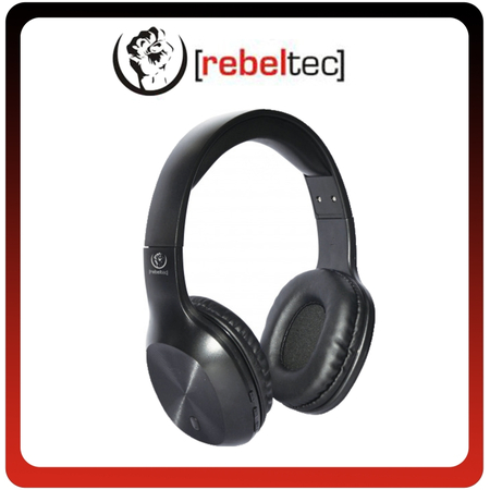 Rebeltec Vela Ασύρματα/Ενσύρματα Over Ear Ακουστικά με 6 ώρες Λειτουργίας Black Μαύρα