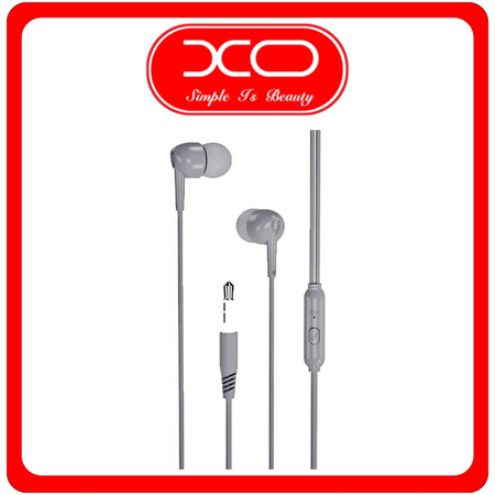 XO EP37 In-ear Handsfree με Βύσμα 3.5mm Gray Γκρι