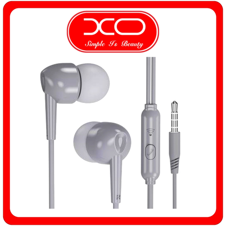 XO EP37 In-ear Handsfree με Βύσμα 3.5mm Gray Γκρι