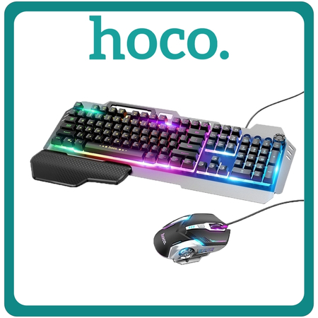 Hoco GM12 Light and Shadow Σετ Gaming Πληκτρολόγιο Με Διακόπτες και RGB Φωτισμό & Ποντίκι (Αγγλικό US)