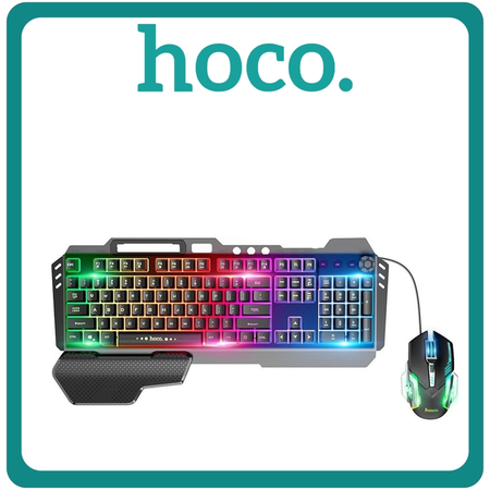Hoco GM12 Light and Shadow Σετ Gaming Πληκτρολόγιο Με Διακόπτες και RGB Φωτισμό & Ποντίκι (Αγγλικό US)