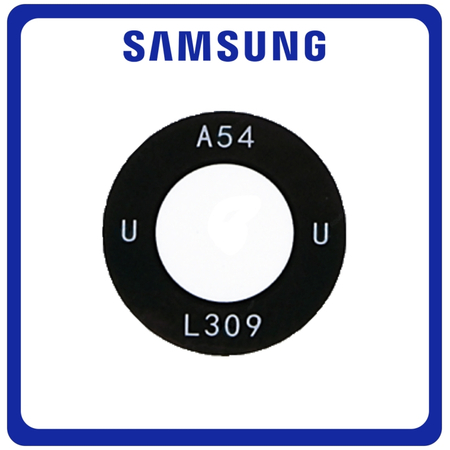 Γνήσια Original Samsung Galaxy A54 (SM-A546V, SM-A546U) Rear Back Camera Glass Lens Ultra Wide Πίσω Τζαμάκι Κάμερας Black Μαύρο GH64-09048A (Service Pack By Samsung)