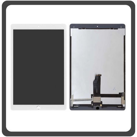 OEM HQ Apple iPad Pro 12.9'' 12,9 Inches 2015 (A1584, A1652) IPS LCD Display Assembly Screen + Touch Digitizer Μηχανισμός Αφής + Home Button Κεντρικό Κουμπί White Άσπρο (Grade AAA+++)