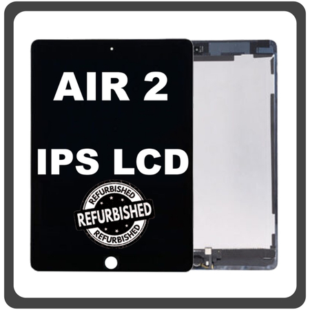 iPad Air 2 (A1566, A1567, iPad5,3, iPad5,4) IPS LCD Display Aseembly Screen Οθόνη + Touch Digitizer Unit Μηχανισμός Aφής Space Gray Μαύρο (Ref By Apple)