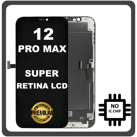 HQ OEM Συμβατό Για Apple iPhone 12 Pro Max (A2411, A2342, A2410, A2412) Super Retina XDR OLED LCD Display Screen Assembly Οθόνη + Touch Screen Digitizer Μηχανισμός Αφής Black Μαύρο Without IC Chip (Grade AAA+++)