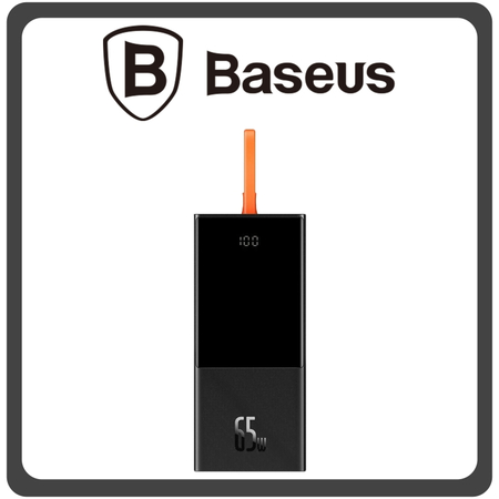 Baseus Elf Power Bank 20000mAh 65W Με 2 Θύρες USB-A Power Delivery Black Μαύρο