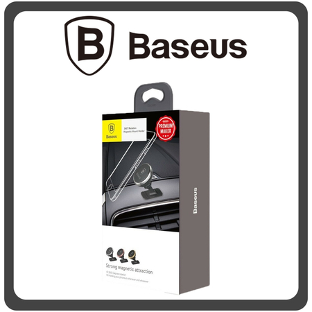 Baseus Βάση Κινητού Αυτοκινήτου 360-Degree Rotation με Μαγνήτη Silver Ασημί