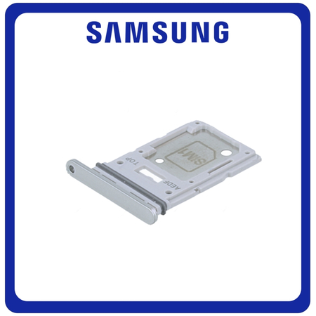 Γνήσια Original Samsung Galaxy A54 (SM-A546V, SM-A546U) SIM Card Tray + Micro SD Tray Slot Υποδοχέας Βάση Θήκη Κάρτας SIM White Άσπρο GH98-48072B (Service Pack By Samsung)