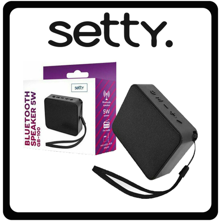 Setty GB-100 Ηχείο Bluetooth 5W Με Ραδιόφωνο και Διάρκεια Μπαταρίας έως 3 ώρες Black ΜαύροSetty GB-100 Ηχείο Bluetooth 5W Με Ραδιόφωνο και Διάρκεια Μπαταρίας έως 3 ώρες Black Μαύρο