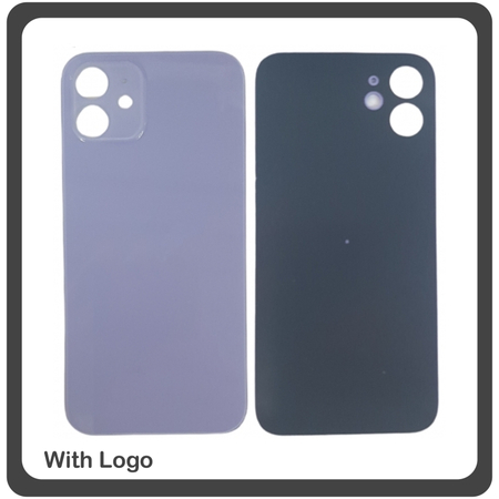 HQ OEM Συμβατό Για iPhone 12, iPhone12 (A2403, A2172, A2402) Premium Aftermarket Rear Back Battery Cover with Camera Big Hole Πίσω Κάλυμμα Πλάτη Καπάκι Μπαταρίας Purple Μωβ (Premium A+​)