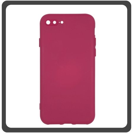 Θήκη Πλάτης - Back Cover, Silicone Σιλικόνη Marron Red Μπορντό For iPhone 7 Plus/8 Plus