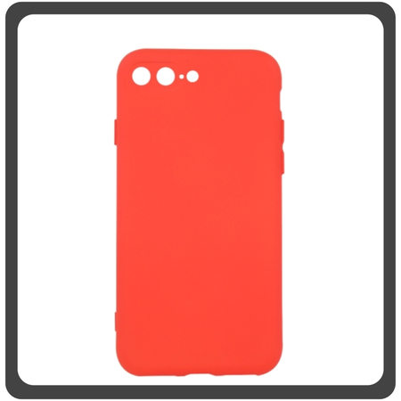 Θήκη Πλάτης - Back Cover, Silicone Σιλικόνη Red Κόκκινο For iPhone 7 Plus/8 Plus