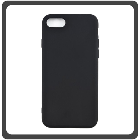Θήκη Πλάτης - Back Cover, Silicone Σιλικόνη Black Μαύρο Matt TPU For iPhone 7/8/SE 2020/SE 2022