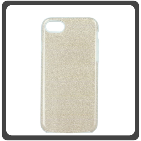 Θήκη Πλάτης - Back Cover, Silicone Σιλικόνη Glitter Gold Χρυσό Glitter 3in1 For iPhone 7/8/SE 2020/SE 2022