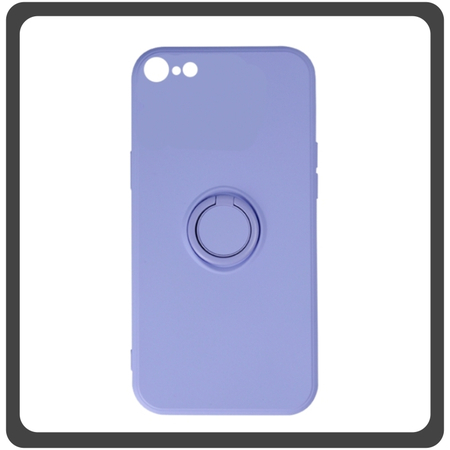 Θήκη Πλάτης - Back Cover, Silicone Σιλικόνη Purple Μωβ Finger Grip For iPhone 7/8/SE 2020/SE 2022