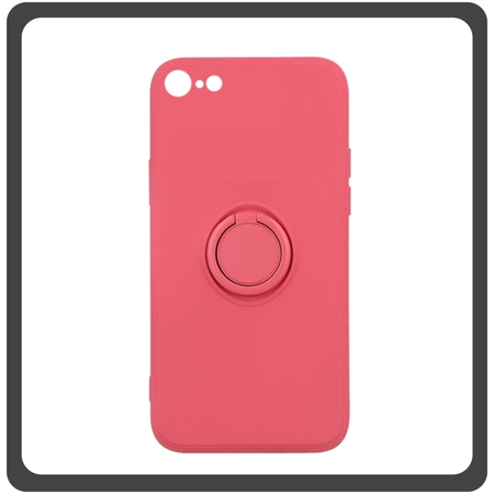 Θήκη Πλάτης - Back Cover, Silicone Σιλικόνη Ηawthorn Red Κόκκινο Finger Grip For iPhone 7/8/SE 2020/SE 2022