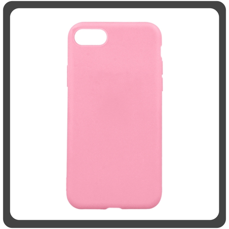 Θήκη Πλάτης - Back Cover, Silicone Σιλικόνη Pink Ροζ Matt TPU For iPhone 7/8/SE 2020/SE 2022