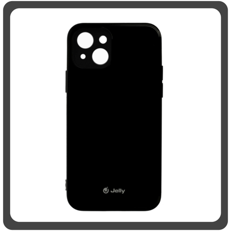Jelly Θήκη Πλάτης - Back Cover, Silicone Σιλικόνη TPU Black Μαύρο For iPhone 13