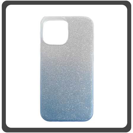 Θήκη Πλάτης - Back Cover, Silicone Σιλικόνη Glitter Powder Blue Μπλε For iPhone 13 Mini