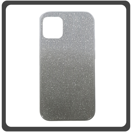 Θήκη Πλάτης - Back Cover, Silicone Σιλικόνη Glitter Powder Silver Ασημί For iPhone 13 Mini