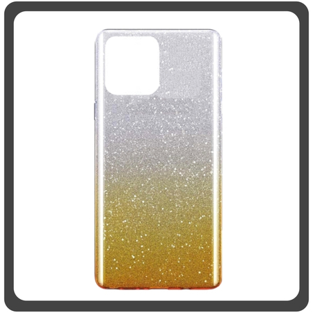 Θήκη Πλάτης - Back Cover, Silicone Σιλικόνη Glitter Powder Gold Χρυσό For iPhone 13 Pro