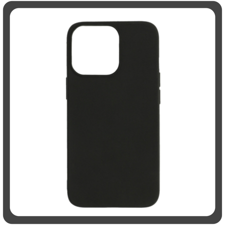 Θήκη Πλάτης - Back Cover, Silicone Σιλικόνη Matt Black Μαύρο For iPhone 13 Pro Max