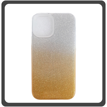 Θήκη Πλάτης - Back Cover, Silicone Σιλικόνη Glitter Powder Gold Χρυσό For iPhone 12 Mini​