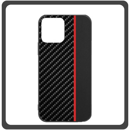 Θήκη Πλάτης - Back Cover, Silicone Σιλικόνη Carbon Hybrid TPU Black Μαύρο For iPhone 12