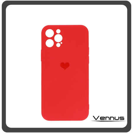 Vennus Θήκη Πλάτης - Back Cover, Silicone Σιλικόνη TPU Red Κόκκινο For iPhone 12 Pro Max