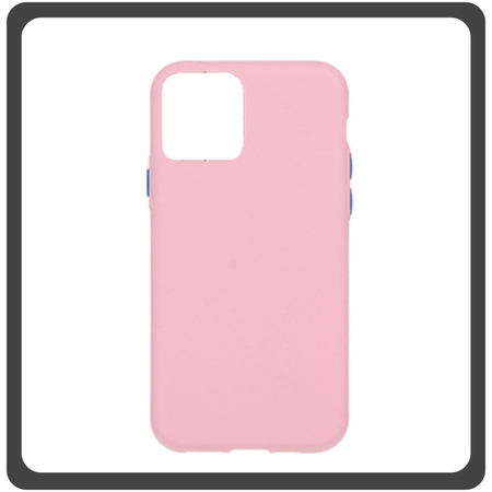 Θήκη Πλάτης - Back Cover, Solid Silicone Σιλικόνη TPU Light Pink Ροζ For iPhone 12 mini​