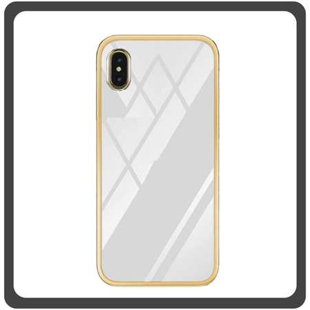 Θήκη Πλάτης - Back Cover, Silicone Σιλικόνη Electro Gold Χρυσό For iPhone XS Max